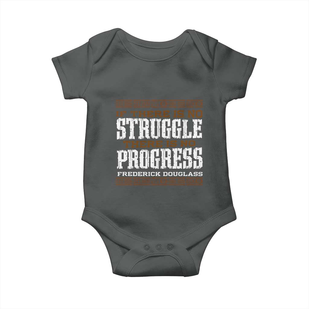 Frederick Douglass Empowerment Quote Gift Baby Onesie No Struggle No Progress - Wonder Print Shop