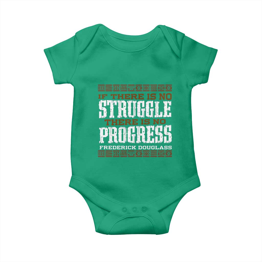 Frederick Douglass Empowerment Quote Gift Baby Onesie No Struggle No Progress - Wonder Print Shop