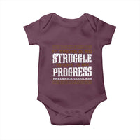 Frederick Douglass Empowerment Quote Gift Baby Onesie No Struggle No Progress - Wonder Print Shop