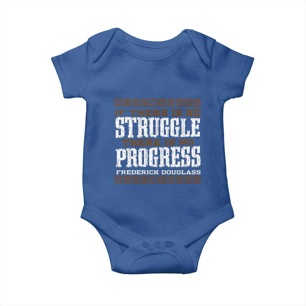 Frederick Douglass Empowerment Quote Gift Baby Onesie No Struggle No Progress - Wonder Print Shop