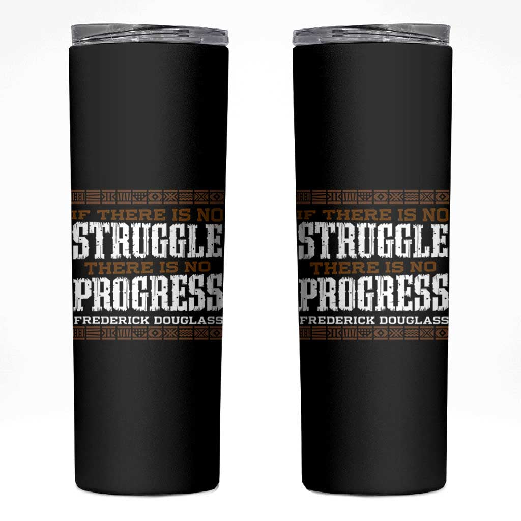 Frederick Douglass Empowerment Quote Gift Skinny Tumbler No Struggle No Progress - Wonder Print Shop