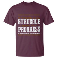 Frederick Douglass Empowerment Quote Gift T Shirt No Struggle No Progress - Wonder Print Shop