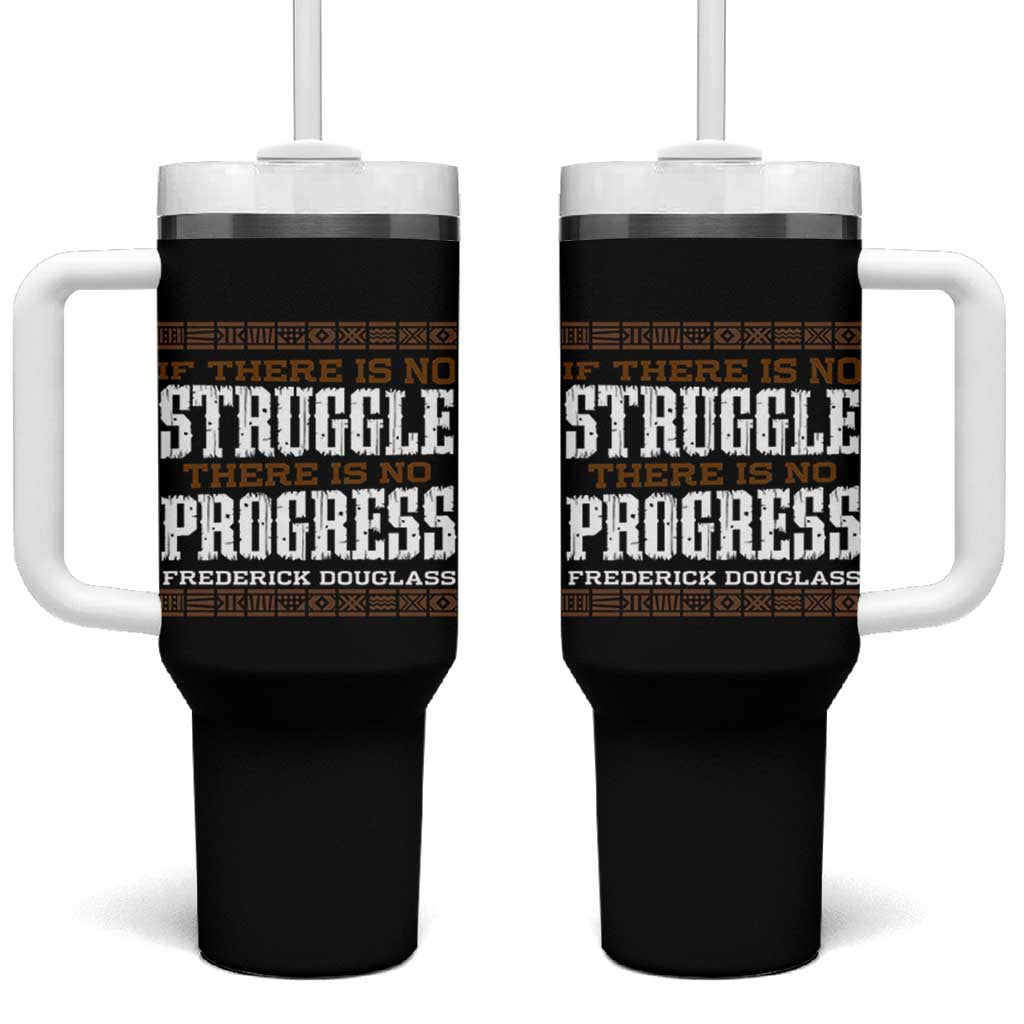 Frederick Douglass Empowerment Quote Gift Tumbler With Handle No Struggle No Progress - Wonder Print Shop