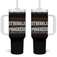 Frederick Douglass Empowerment Quote Gift Tumbler With Handle No Struggle No Progress - Wonder Print Shop