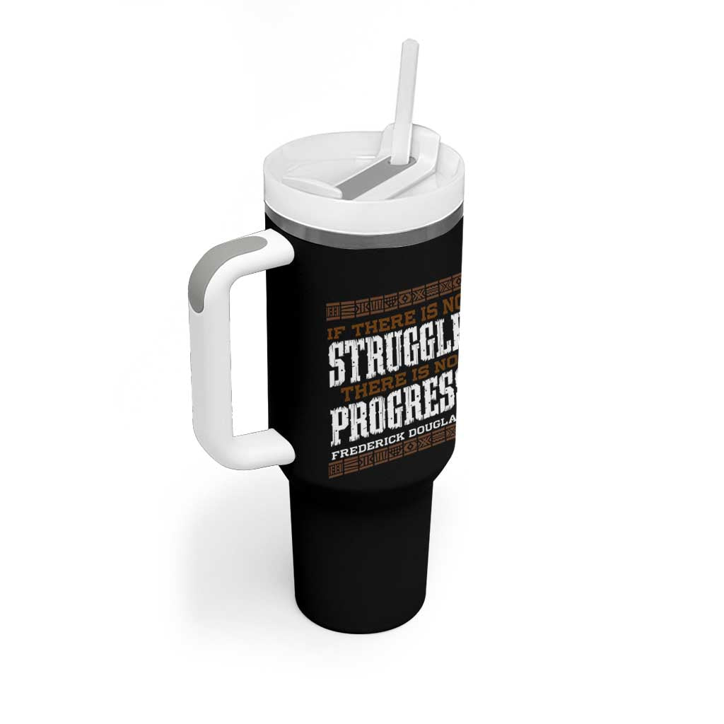 Frederick Douglass Empowerment Quote Gift Tumbler With Handle No Struggle No Progress - Wonder Print Shop