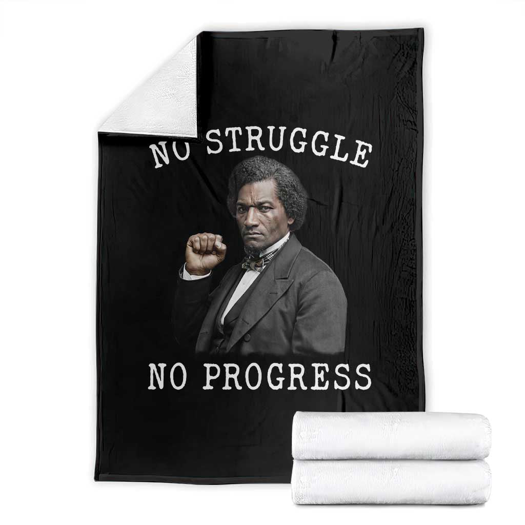 Frederick Douglass Quote Throw Blanket No Struggle No Progress - Wonder Print Shop