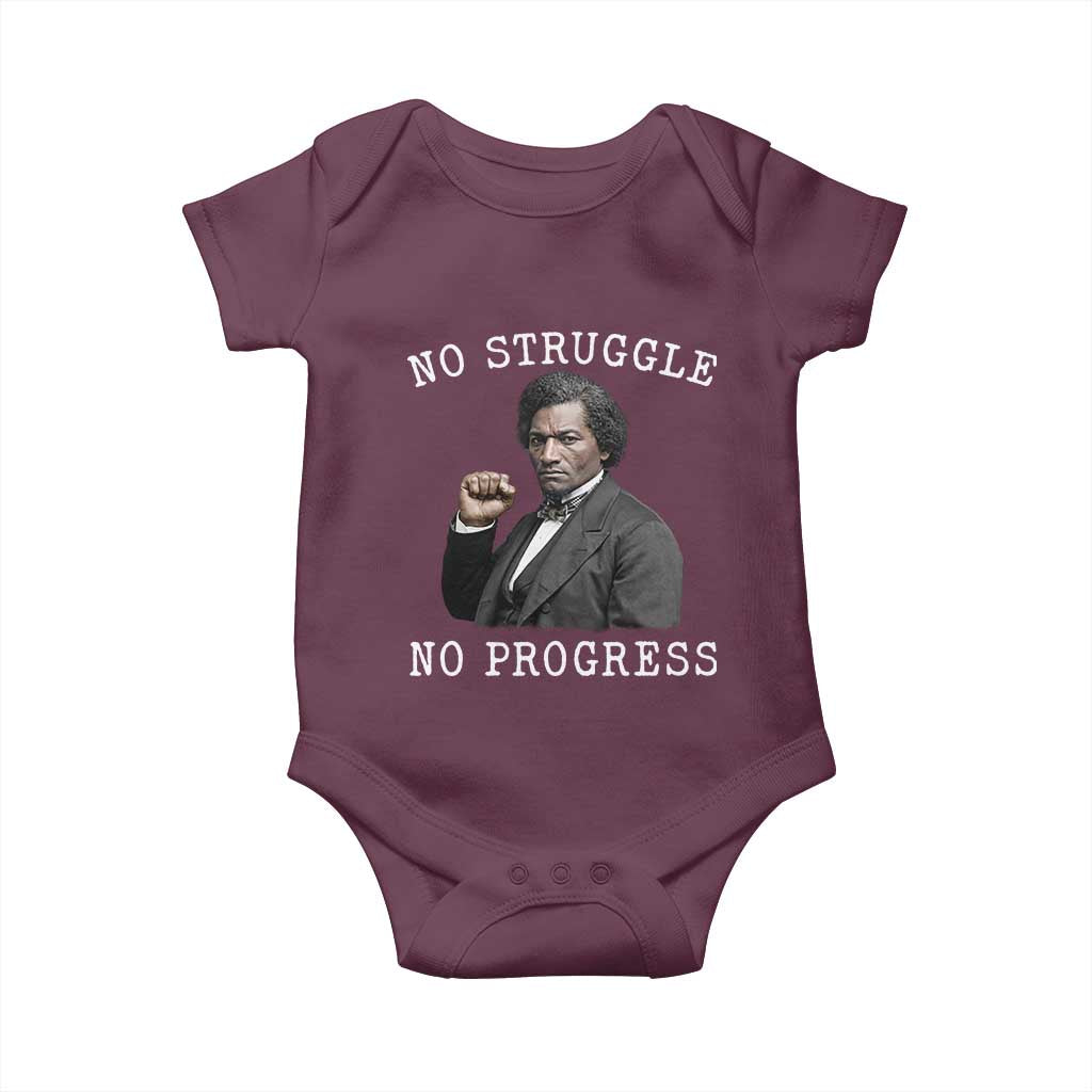 Frederick Douglass Quote Baby Onesie No Struggle No Progress - Wonder Print Shop