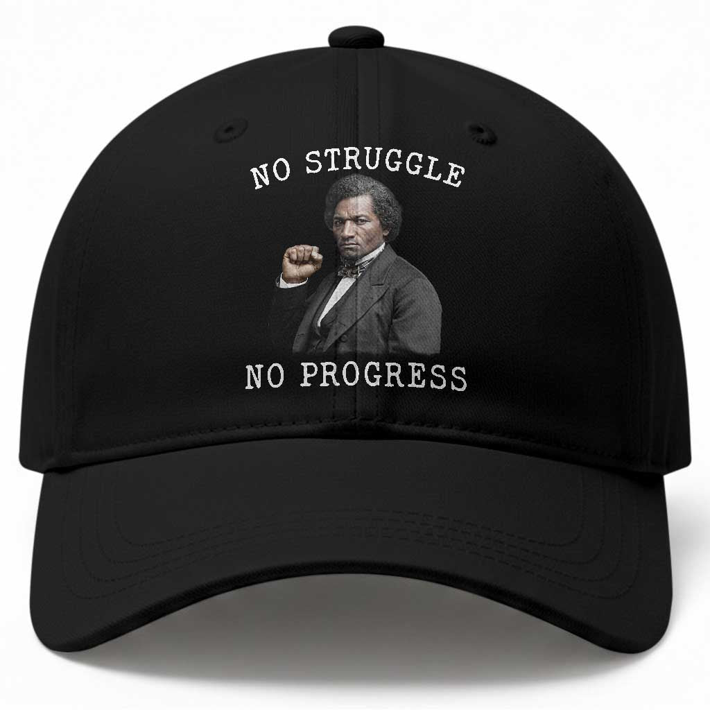 Frederick Douglass Quote Baseball Cap No Struggle No Progress