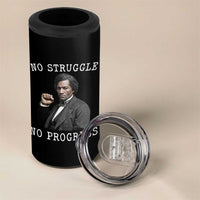 Frederick Douglass Quote 4 in 1 Can Cooler Tumbler No Struggle No Progress - Wonder Print Shop