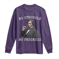 Frederick Douglass Quote Long Sleeve Shirt No Struggle No Progress - Wonder Print Shop