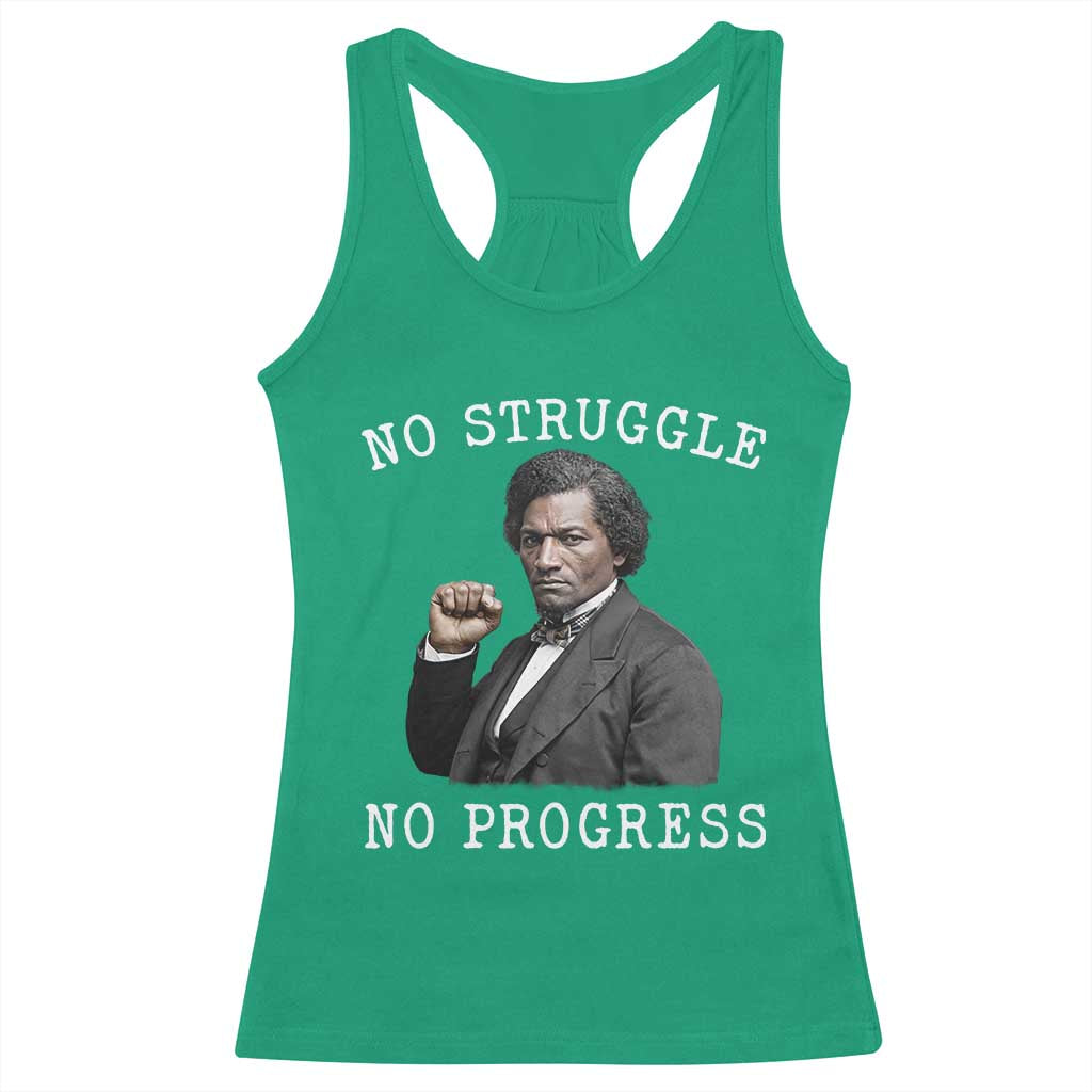 Frederick Douglass Quote Racerback Tank Top No Struggle No Progress - Wonder Print Shop