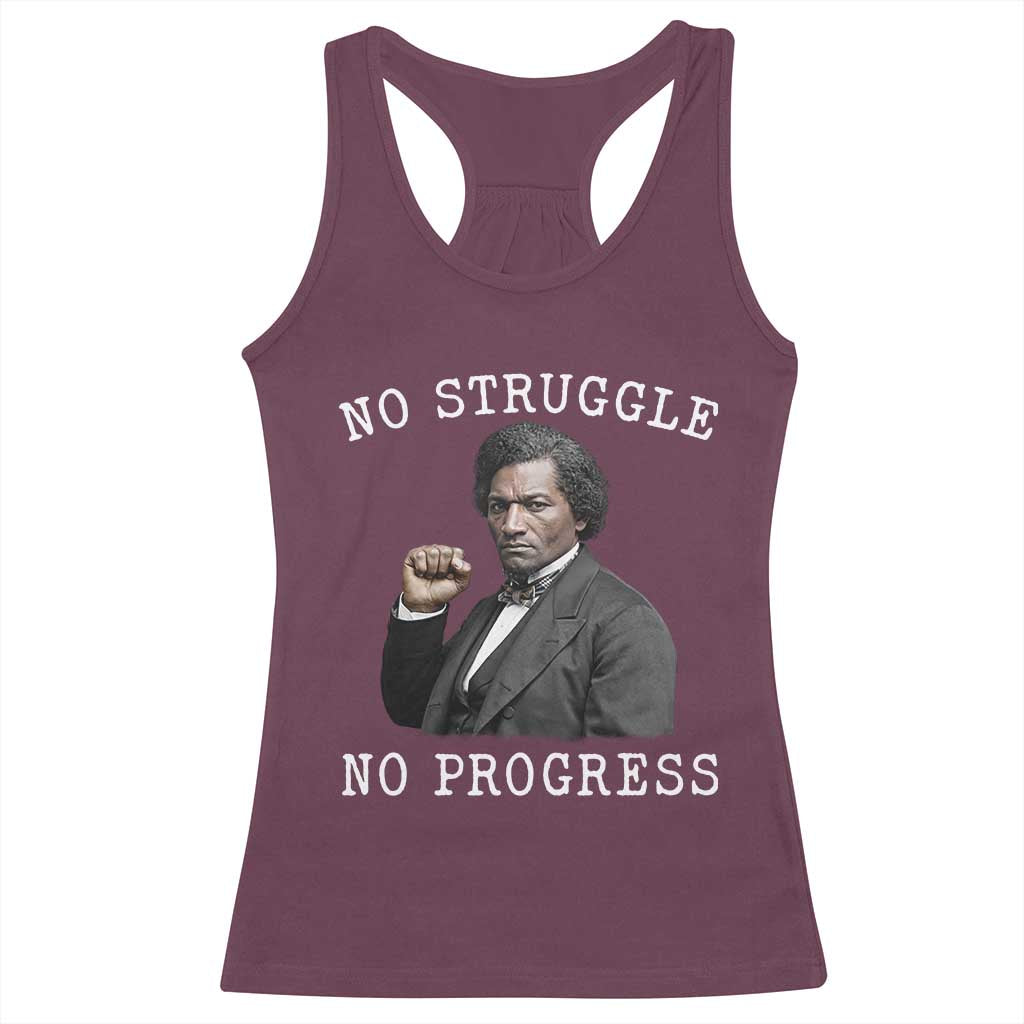 Frederick Douglass Quote Racerback Tank Top No Struggle No Progress - Wonder Print Shop