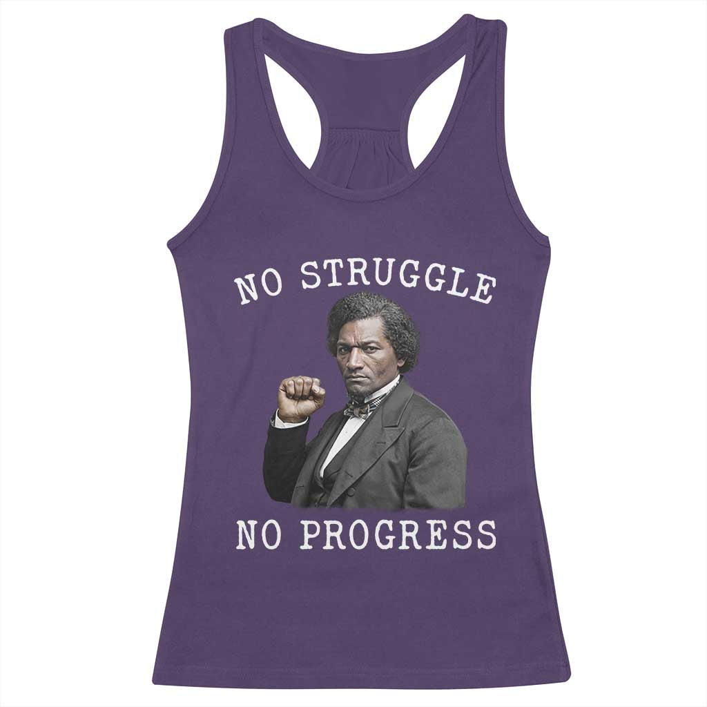 Frederick Douglass Quote Racerback Tank Top No Struggle No Progress - Wonder Print Shop
