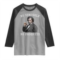 Frederick Douglass Quote Raglan Shirt No Struggle No Progress - Wonder Print Shop