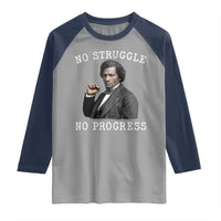 Frederick Douglass Quote Raglan Shirt No Struggle No Progress - Wonder Print Shop