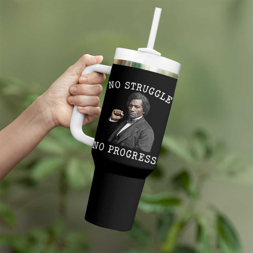 Frederick Douglass Quote Tumbler With Handle No Struggle No Progress - Wonder Print Shop