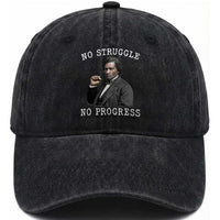 Frederick Douglass Quote Washed Cotton Baseball Cap No Struggle No Progress