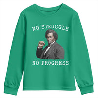 Frederick Douglass Quote Youth Sweatshirt No Struggle No Progress - Wonder Print Shop