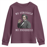 Frederick Douglass Quote Youth Sweatshirt No Struggle No Progress - Wonder Print Shop