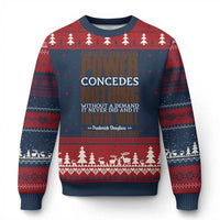 Frederick Douglass Ugly Christmas Sweater Power Concedes Nothing Without A Demand - Wonder Print Shop