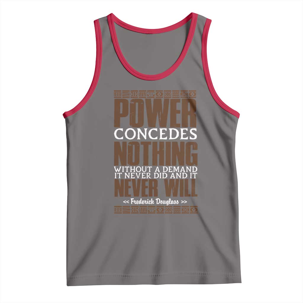 Frederick Douglass Tank Top Power Concedes Nothing Without A Demand - Wonder Print Shop