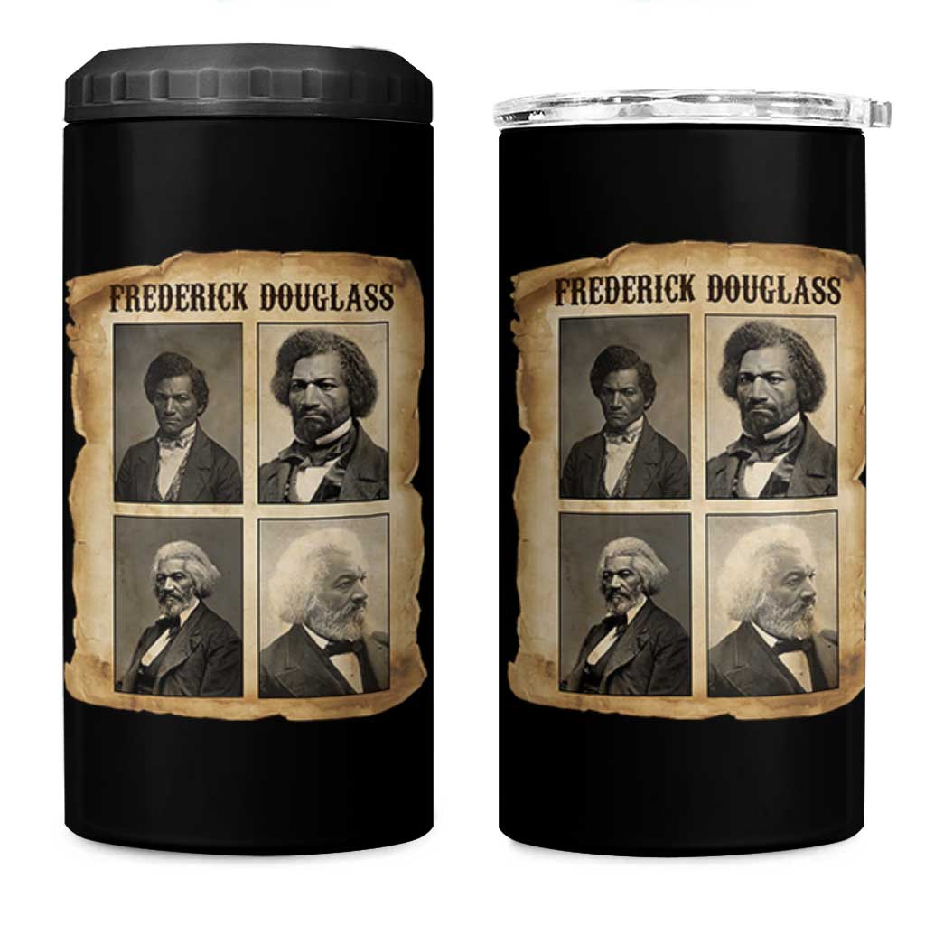 The Life Of Frederick Douglass 4 in 1 Can Cooler Tumbler Historical Black History - Wonder Print Shop