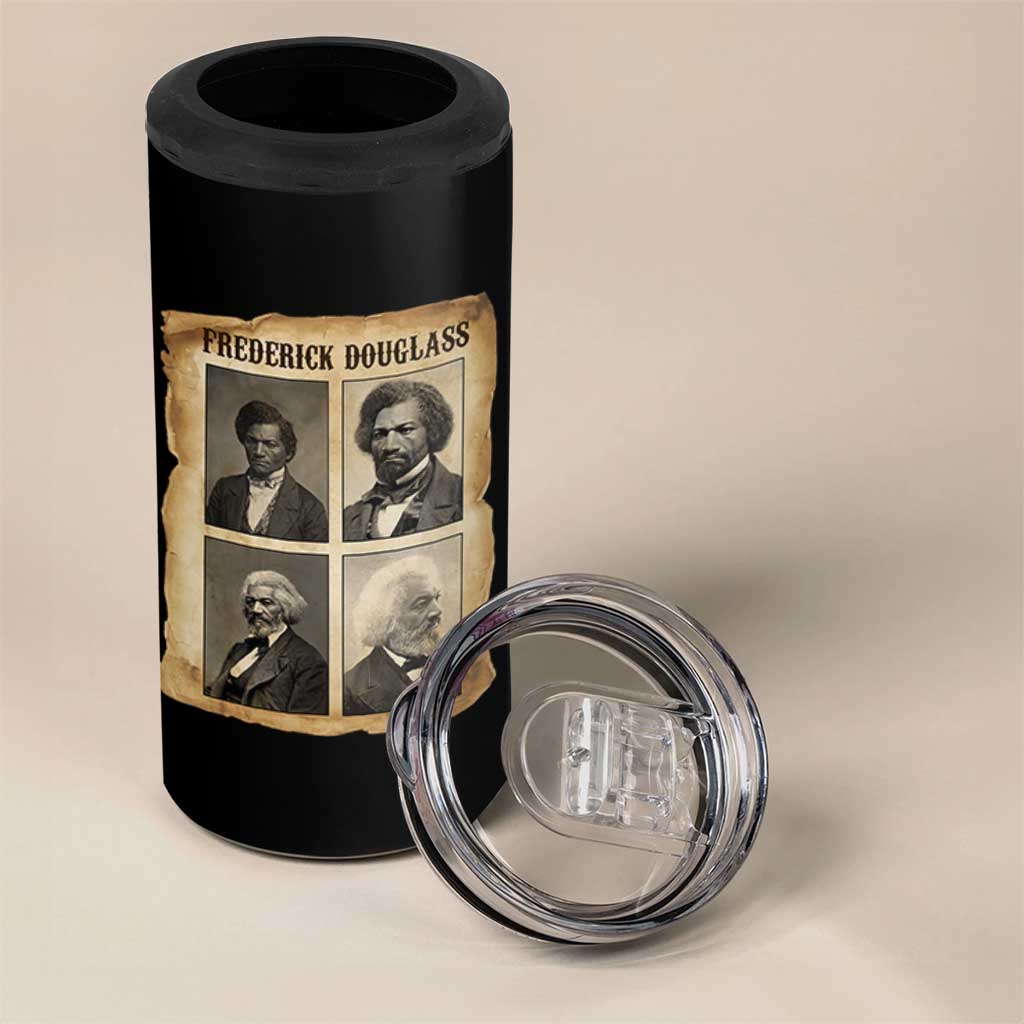 The Life Of Frederick Douglass 4 in 1 Can Cooler Tumbler Historical Black History - Wonder Print Shop