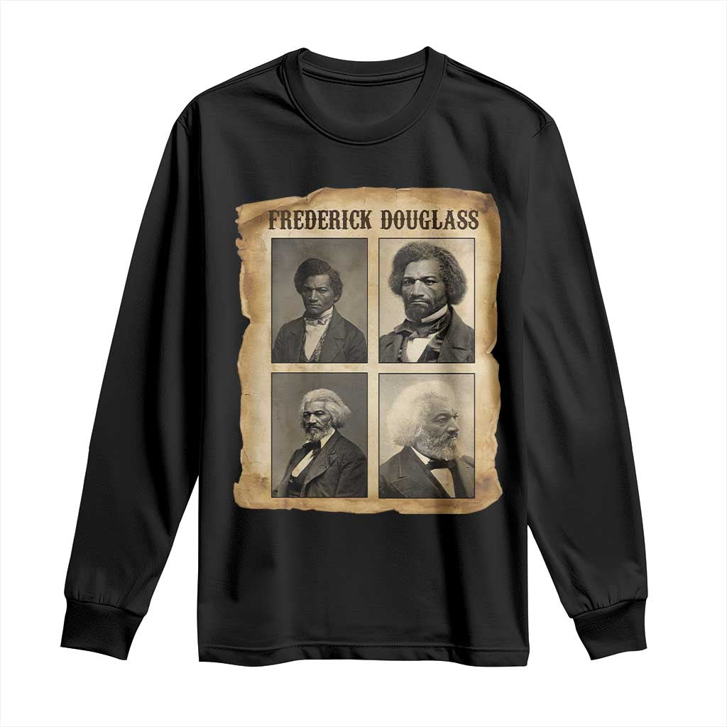 The Life Of Frederick Douglass Long Sleeve Shirt Historical Black History - Wonder Print Shop