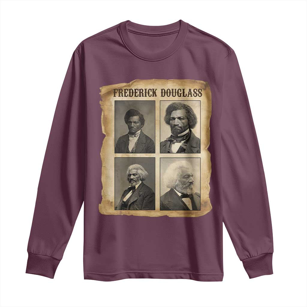 The Life Of Frederick Douglass Long Sleeve Shirt Historical Black History - Wonder Print Shop
