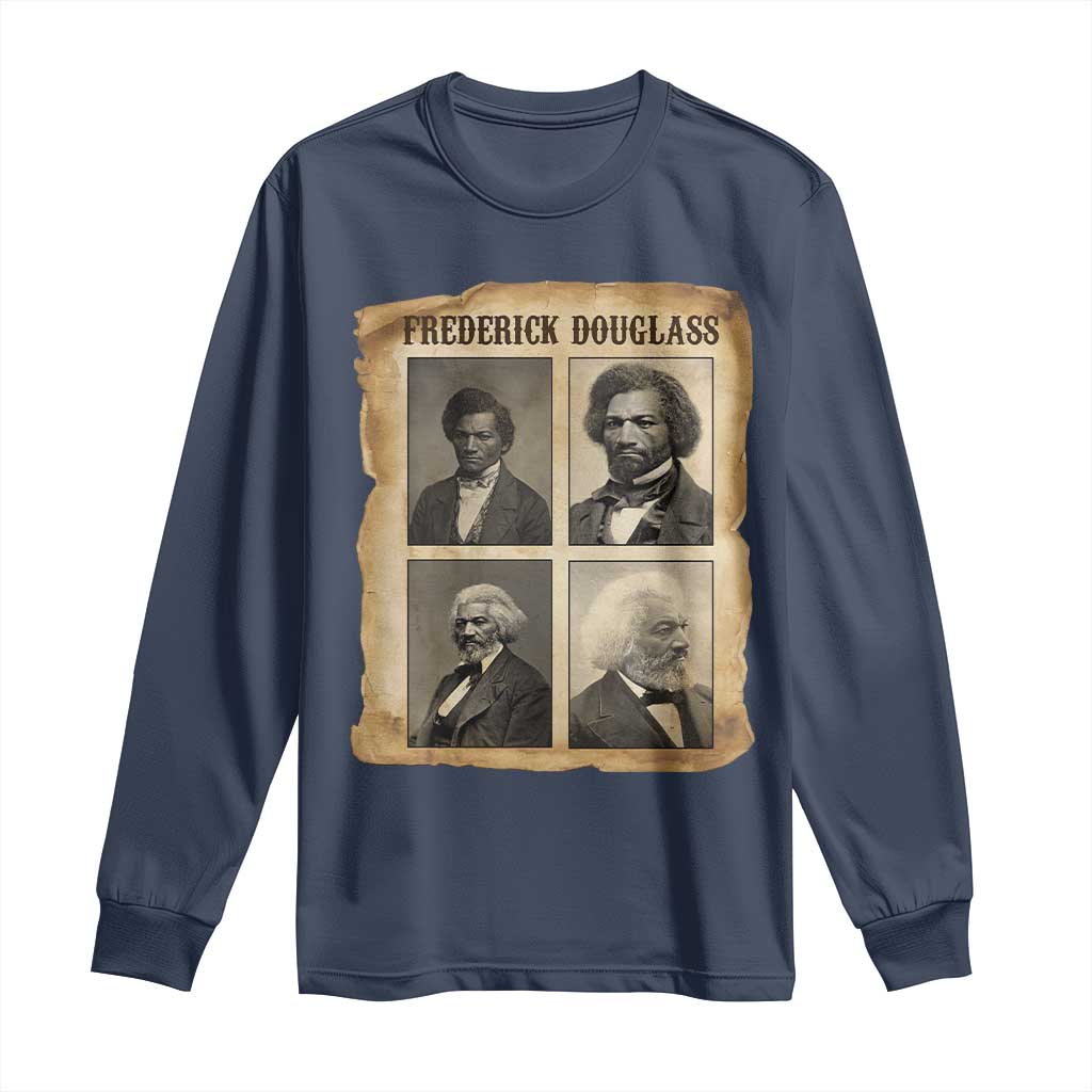 The Life Of Frederick Douglass Long Sleeve Shirt Historical Black History - Wonder Print Shop