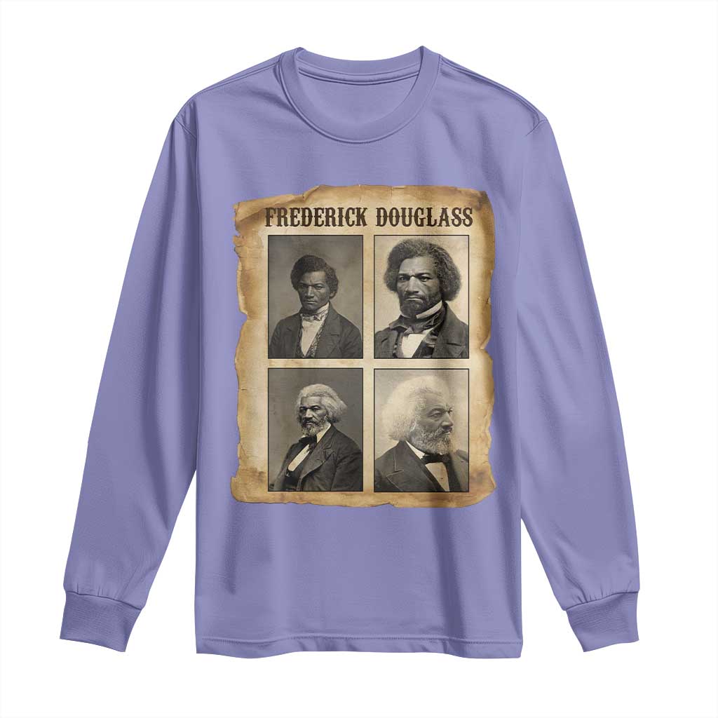 The Life Of Frederick Douglass Long Sleeve Shirt Historical Black History - Wonder Print Shop