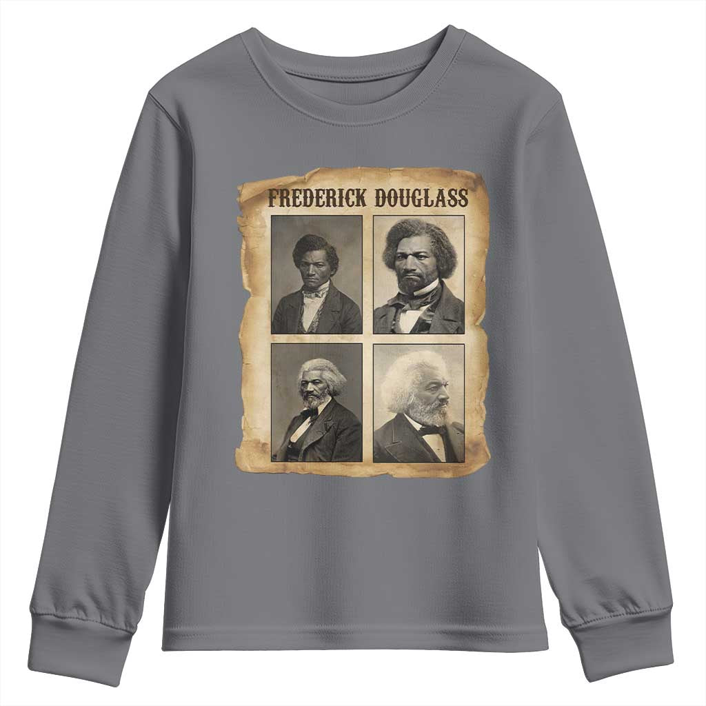 The Life Of Frederick Douglass Youth Sweatshirt Historical Black History - Wonder Print Shop