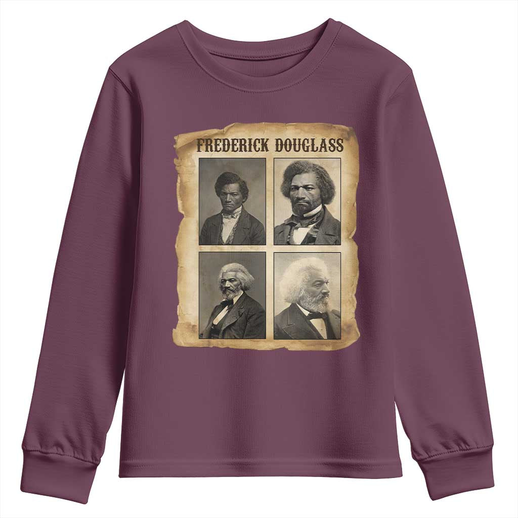 The Life Of Frederick Douglass Youth Sweatshirt Historical Black History - Wonder Print Shop