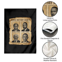 Vintage Black History Heroes Garden Flag Strong Black Pride - Wonder Print Shop
