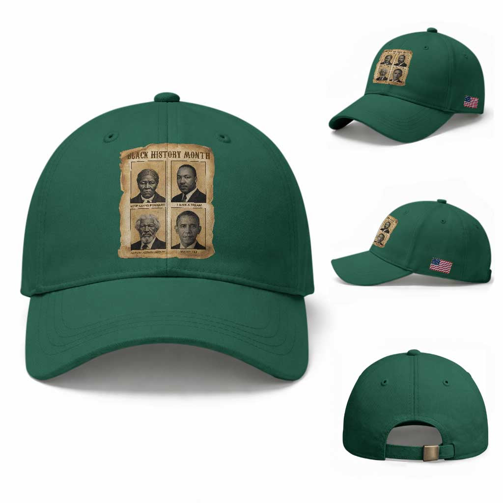 Vintage Black History Heroes Baseball Cap Strong Black Pride