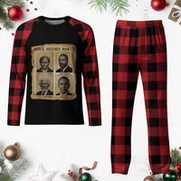 Vintage Black History Heroes Plaid Pajama Set Strong Black Pride - Wonder Print Shop