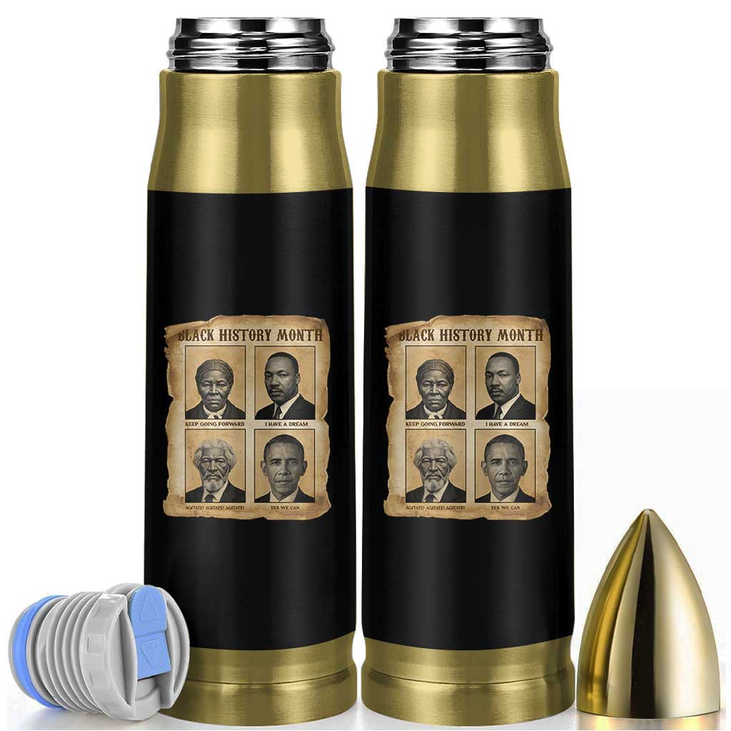 Vintage Black History Heroes Bullet Tumbler Strong Black Pride - Wonder Print Shop