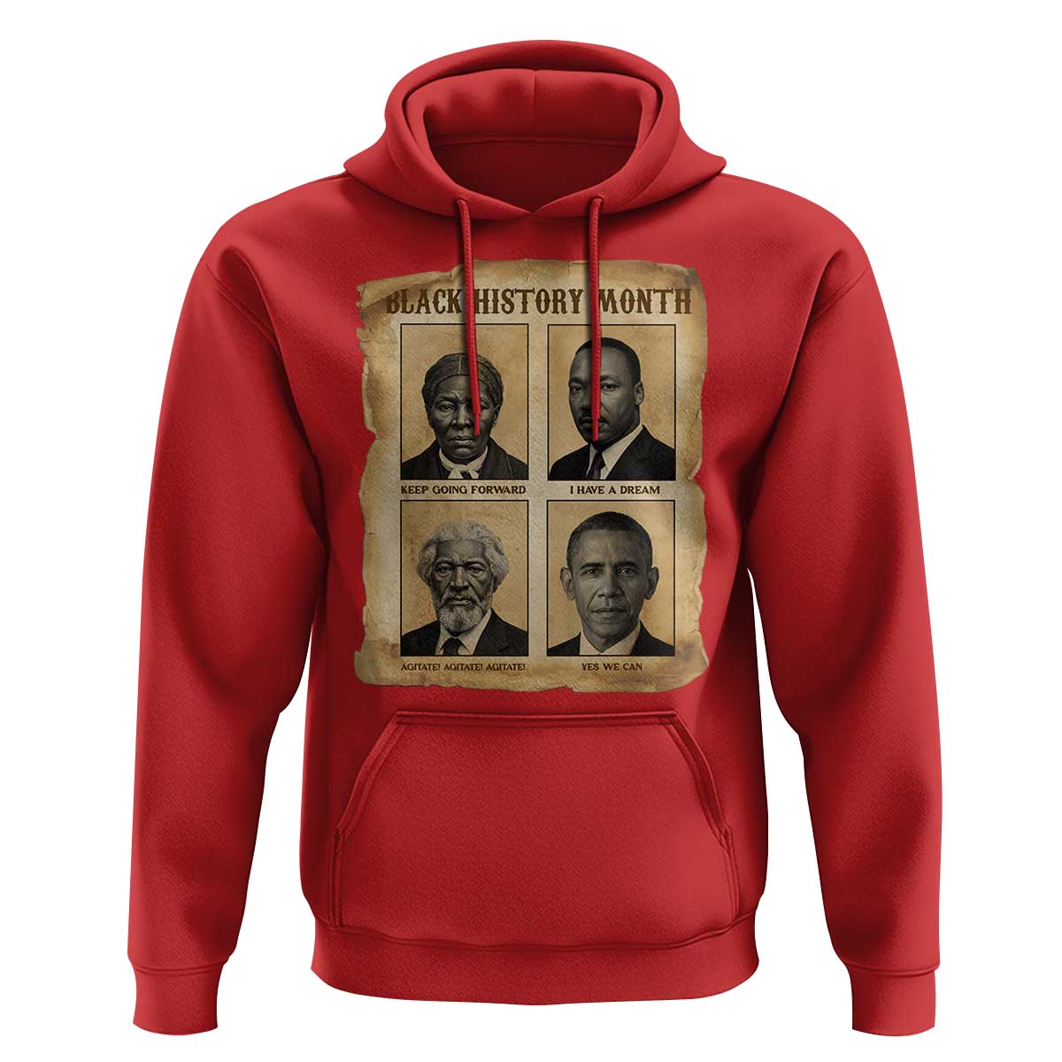 Vintage Black History Heroes Hoodie Strong Black Pride - Wonder Print Shop