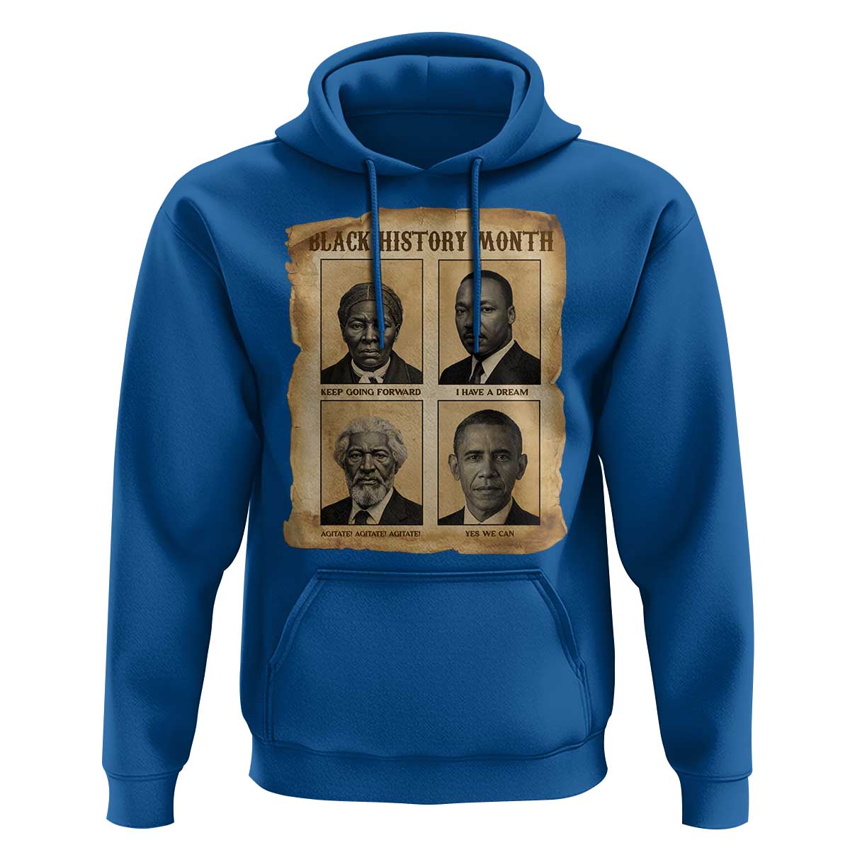 Vintage Black History Heroes Hoodie Strong Black Pride - Wonder Print Shop