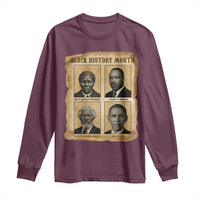 Vintage Black History Heroes Long Sleeve Shirt Strong Black Pride - Wonder Print Shop