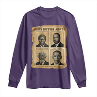 Vintage Black History Heroes Long Sleeve Shirt Strong Black Pride - Wonder Print Shop