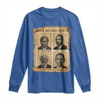 Vintage Black History Heroes Long Sleeve Shirt Strong Black Pride - Wonder Print Shop