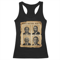 Vintage Black History Heroes Racerback Tank Top Strong Black Pride - Wonder Print Shop