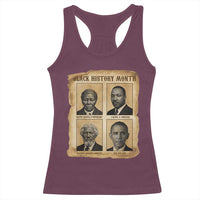 Vintage Black History Heroes Racerback Tank Top Strong Black Pride - Wonder Print Shop