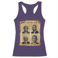 Vintage Black History Heroes Racerback Tank Top Strong Black Pride - Wonder Print Shop