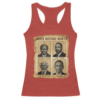 Vintage Black History Heroes Racerback Tank Top Strong Black Pride - Wonder Print Shop