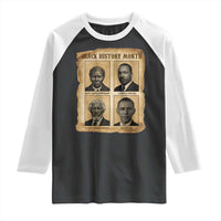 Vintage Black History Heroes Raglan Shirt Strong Black Pride - Wonder Print Shop