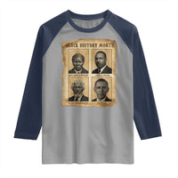 Vintage Black History Heroes Raglan Shirt Strong Black Pride - Wonder Print Shop