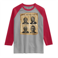 Vintage Black History Heroes Raglan Shirt Strong Black Pride - Wonder Print Shop