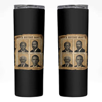 Vintage Black History Heroes Skinny Tumbler Strong Black Pride - Wonder Print Shop